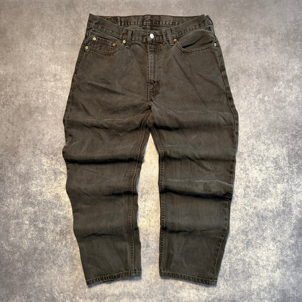Levis 550 Relaxed Fit Tapered Leg Jeans Mens 36x32 Faded Black Denim